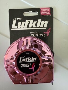 Hi-Viz 25' Tape Measure - Pink